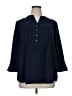 Kim Rogers 100% Polyester Blue 3/4 Sleeve Blouse Size XL - photo 1
