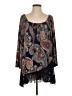Honeyme Paisley Blue Long Sleeve Blouse Size S - photo 1