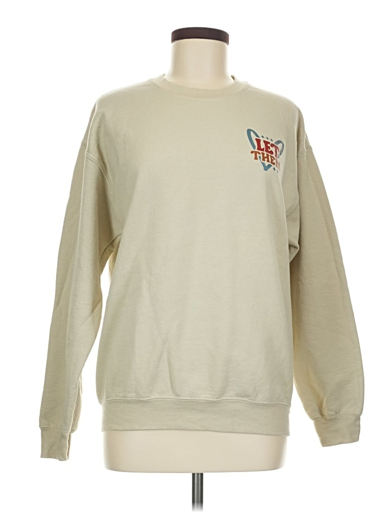 Pre-owned Gildan Sweatshirt In Tan
