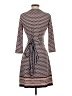 Max Studio Print Brown Casual Dress Size S - photo 2