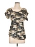 Crosby 100% Rayon Camo Green Short Sleeve Top Size L - photo 1