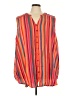 Torrid 100% Polyester Stripes Orange Sleeveless Blouse Size 5X Plus (6) - photo 1