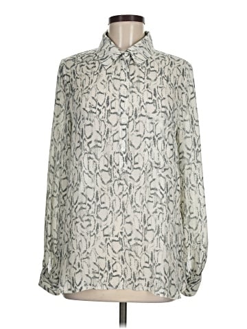 Haute Hippie Long Sleeve Silk Top (view 1)