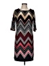 Studio One Chevron-herringbone Burgundy Casual Dress Size M - photo 1