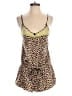 Betsey Johnson Animal Print Brown Romper Size S - photo 1