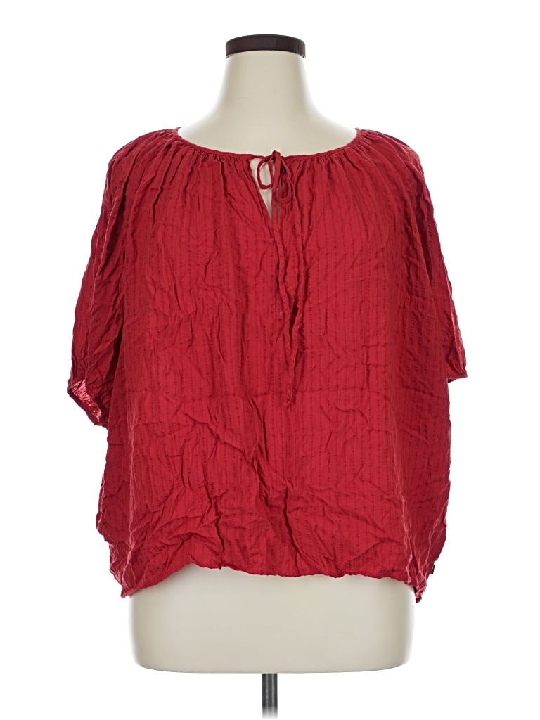 Pre-owned Tommy Hilfiger 3/4 Sleeve Blouse In Red