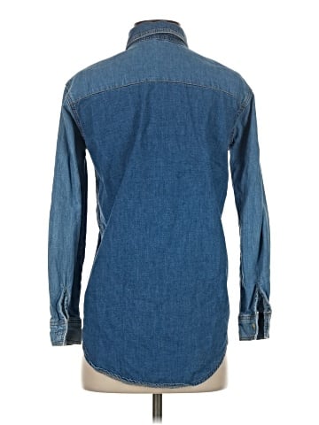 Topshop Long Sleeve Button-Down Shirt (view 2)