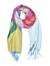 No Boundaries 100% Polyester Teal Pink Scarf One size - photo 1