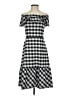 Ann Taylor Checkered-gingham Gray Casual Dress Size 0 - photo 1