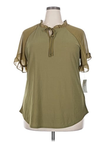 NY Collection Short Sleeve Blouse (view 1)