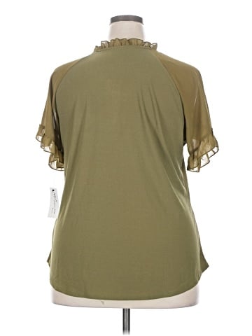 NY Collection Short Sleeve Blouse (view 2)