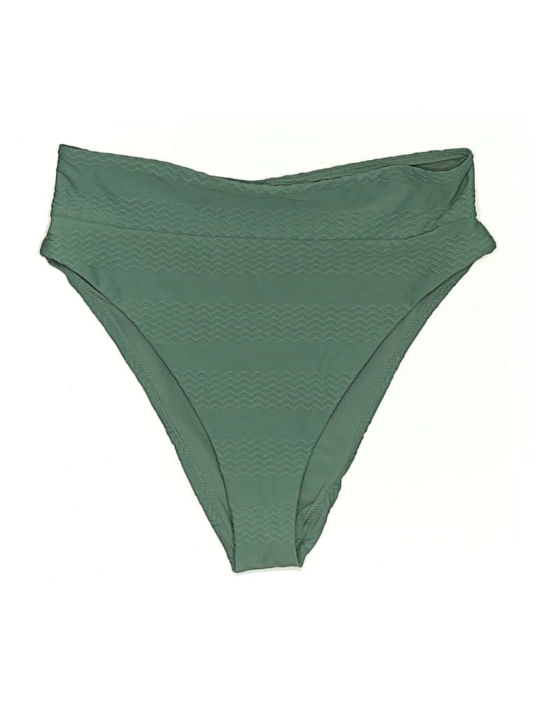 Pre-owned Aerie Swimsuit Bottoms In Green