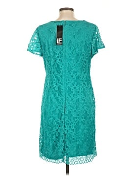 lace panel dresses Averie Lace Panel Emerald Green Dress, White / S main image 1