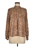 J.Crew 100% Polyester Animal Print Brown Long Sleeve Blouse Size M - photo 1