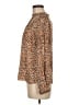 J.Crew 100% Polyester Animal Print Brown Long Sleeve Blouse Size M - photo 5