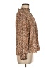J.Crew 100% Polyester Animal Print Brown Long Sleeve Blouse Size M - photo 4
