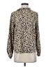 Shein 100% Polyester Polka Dots Tan Long Sleeve Blouse Size S - photo 1