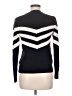Ann Taylor LOFT 100% Cotton Chevron-herringbone Stripes Blue Black Pullover Sweater Size M - photo 2