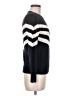 Ann Taylor LOFT 100% Cotton Chevron-herringbone Stripes Blue Black Pullover Sweater Size M - photo 4