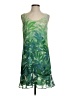 CAbi 100% Polyester Tropical Green Cocktail Dress Size S - photo 1