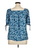 Angels 100% Rayon Blue 3/4 Sleeve Blouse Size XL - photo 2