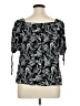 Angels 100% Rayon Black Short Sleeve Blouse Size XL - photo 2