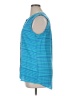 Attention 100% Rayon Blue Sleeveless Blouse Size XL - photo 5
