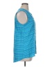 Attention 100% Rayon Blue Sleeveless Blouse Size XL - photo 4