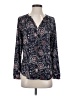 Ann Taylor 100% Polyester Paisley Blue Long Sleeve Blouse Size XS - photo 1