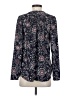 Ann Taylor 100% Polyester Paisley Blue Long Sleeve Blouse Size XS - photo 2