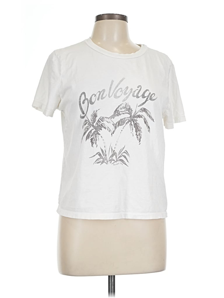 Pre-owned Michael Stars Short Sleeve T-shirt In White