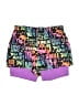 Justice 100% Polyester Print Purple Shorts Size 7 - photo 1