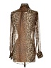 Equipment Animal Print Brown Long Sleeve Blouse Size XS - photo 2