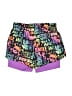 Justice 100% Polyester Print Purple Shorts Size 7 - photo 2