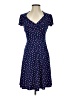 Leota Polka Dots Blue Casual Dress Size S (petite) - photo 1