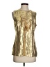 Tory Burch Metallic Gold Sleeveless Blouse Size 6 - photo 1