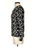 Unbranded 100% Merino Animal Print Black Wool Cardigan Size S - photo 5