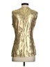 Tory Burch Metallic Gold Sleeveless Blouse Size 6 - photo 2
