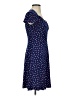 Leota Polka Dots Blue Casual Dress Size S (petite) - photo 4