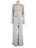 Lou & Grey Metallic Silver Jumpsuit Size S - photo 2