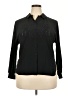 AKRIS 100% Polyester Black Long Sleeve Polo Size XXL (estimated) - photo 1