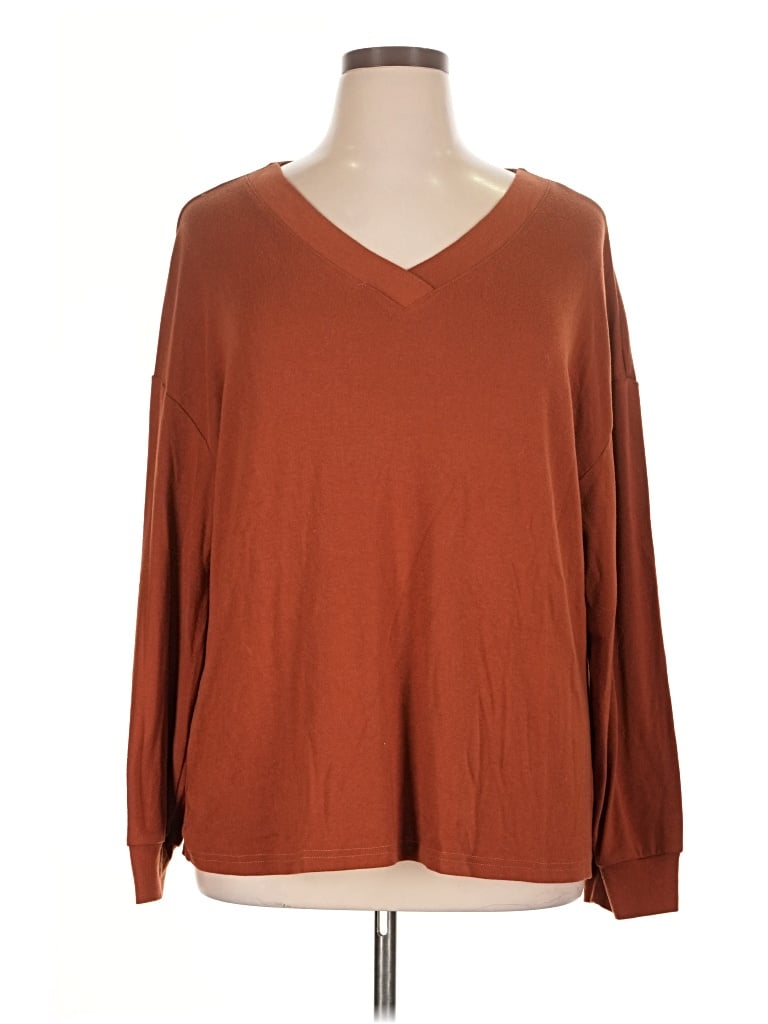 Pre-owned Miholl 3/4 Sleeve T-shirt In Brown