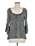 Assorted Brands Gray 3/4 Sleeve Blouse Size M - photo 1