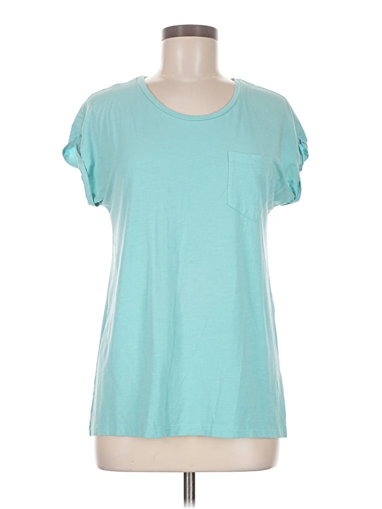 Pre-owned Sigrid Olsen Short Sleeve T-shirt In Teal