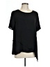 Zoa 100% Polyester Black Short Sleeve Blouse Size L - photo 1