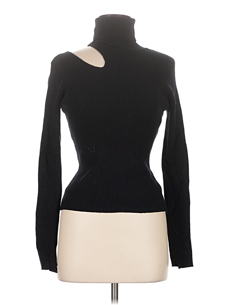 Pre-owned Astr Long Sleeve Top Black Turtleneck Tops