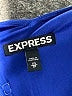 Express 100% Polyester Solid Blue Casual Dress Size XS - photo 7