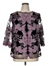Alex Evenings 100% Polyester Purple 3/4 Sleeve Blouse Size 1X - photo 1