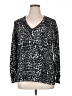 MICHAEL Michael Kors Animal Print Silver Pullover Sweater Size XL - photo 1