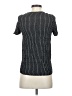 Cynthia Max 100% Rayon Stripes Black Short Sleeve Top Size S - photo 2